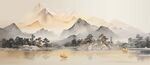 中国传统国画山水装饰画