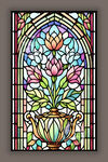 教堂蒂凡尼彩色门窗天花玻璃图案