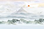 山水画背景墙