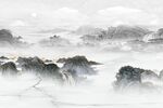 山水画背景墙