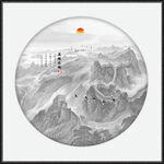 水墨画长城