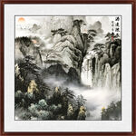 走廊山水画