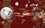 新中式背景墙  