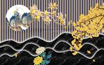 新中式背景墙 
