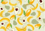香蕉 牛油果 芒果组合装饰