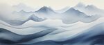 新中式水墨手绘山水画