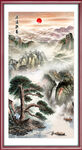 竖幅国画山水