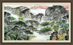 大厅山水画 
