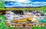 自然风光风景画背景墙