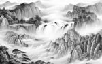 奢雅 意境灰山水画 TiF分层