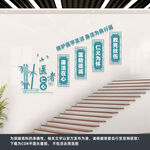 医院楼梯文化墙