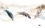 人气 意境中式山水 TIF分层