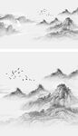 高清意境山水背景墙壁画