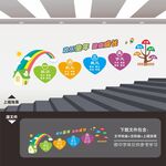 三风一训校风校训楼梯间楼道文化