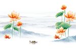 山水荷花