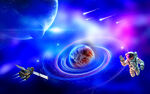 星空宇宙航天员吊顶图