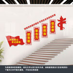企业党建楼梯文化墙