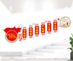 廉政楼梯文化墙图片