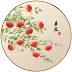 新中式苹果水果装饰画