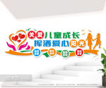 关爱儿童成长之家文化墙设计图片