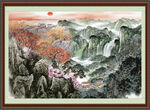 大厅山水画 