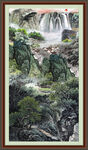 竖式山水 