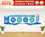蓝色企业文化墙