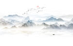 水墨山水电视背景墙