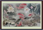 荷花国画