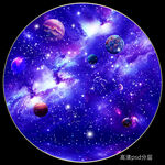 圆形星空画