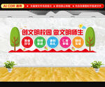创建文明校园文化墙