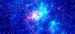 蓝色唯美星空