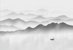  水墨山水画图 