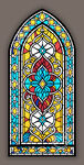 吊顶玄关教堂蒂凡尼彩色玻璃图案