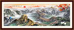 客厅长城山水画