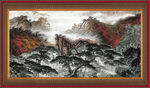 客厅山水画 