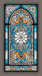 吊顶玄关教堂蒂凡尼彩绘玻璃图案