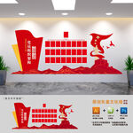 党员组织架构图文化墙