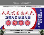 人民公安警察警队警署文化墙