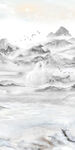 大理石纹山水石材玄关背景墙