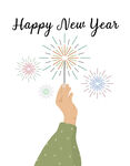 手拿仙女棒迎接新年