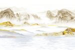 金色山水画