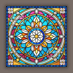 吊顶穹顶蒂凡尼教堂彩晶玻璃图案