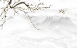 中式花鸟水墨山水