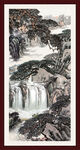 山水竖幅 