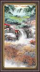 竖式山水 