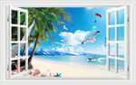 海滩 窗户