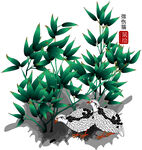 竹子矢量图