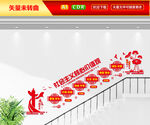 核心价值观楼梯文化墙
