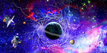 闪电星空